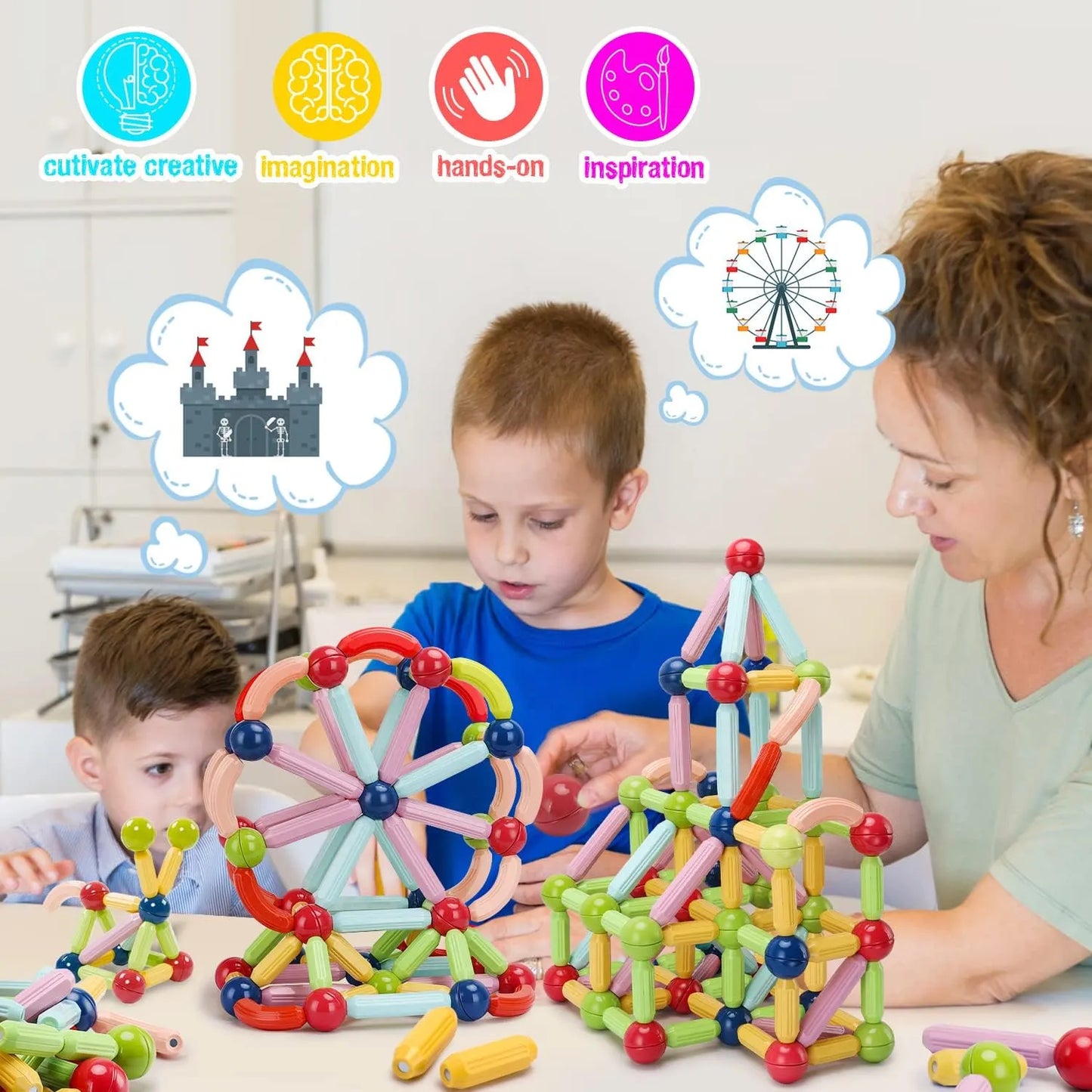 Magnetic Building Blocks – Fun & Educational Toy for Kids