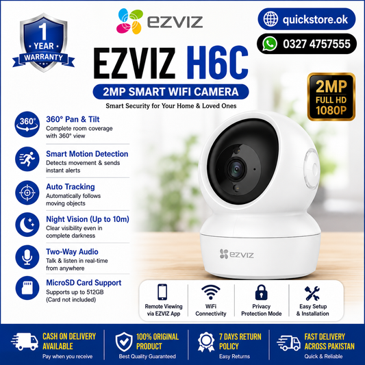 EZVIZ H6C 2MP WiFi Security Camera