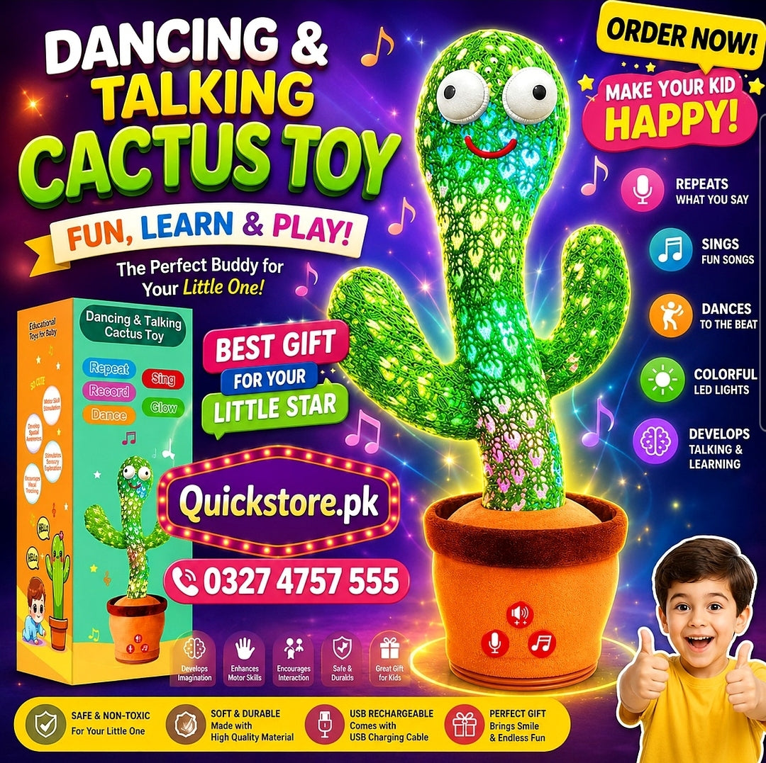 🌵✨ Dancing Talking Cactus Toy ✨🌵
