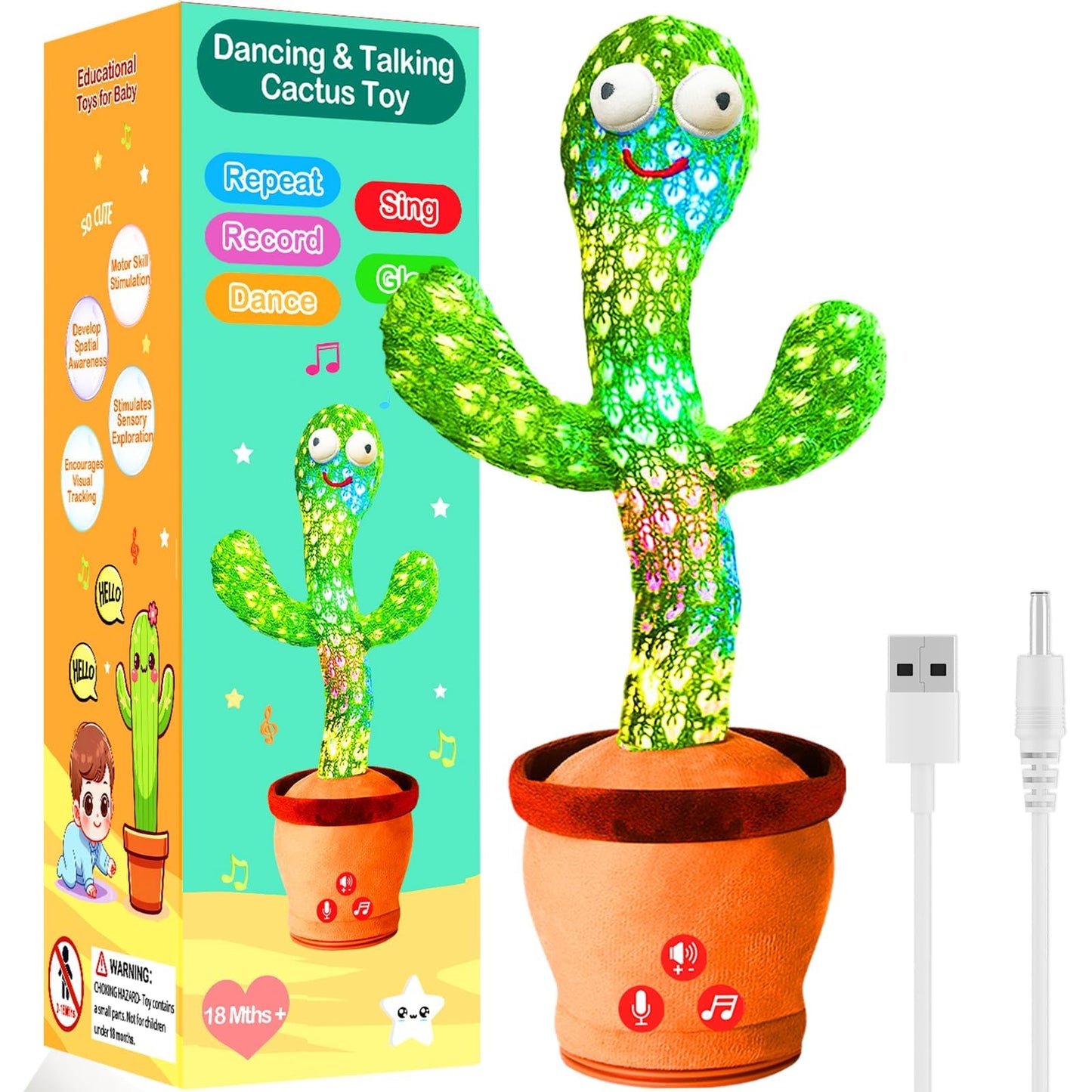 🌵✨ Dancing Talking Cactus Toy ✨🌵